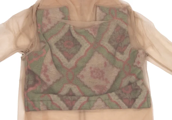 COMME des GARCONS Native Pattern Fleece Layered Mesh Top K-171529_004