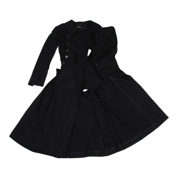 COMME des GARCONS Stretch Docking Wool Trench Coat K-171531_010