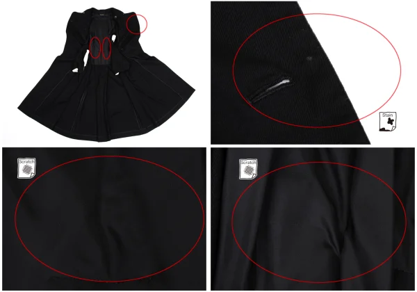 COMME des GARCONS Stretch Docking Wool Trench Coat K-171531_011