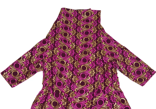 COMME des GARCONS Embroidery Lace Drape Buttonless 3/4 Sleeve Coat K-171532_003