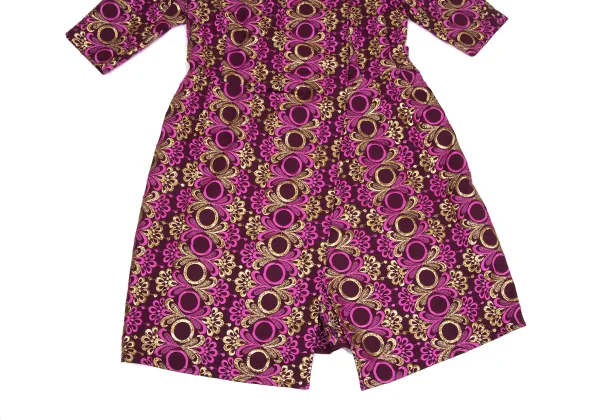 COMME des GARCONS Embroidery Lace Drape Buttonless 3/4 Sleeve Coat K-171532_008
