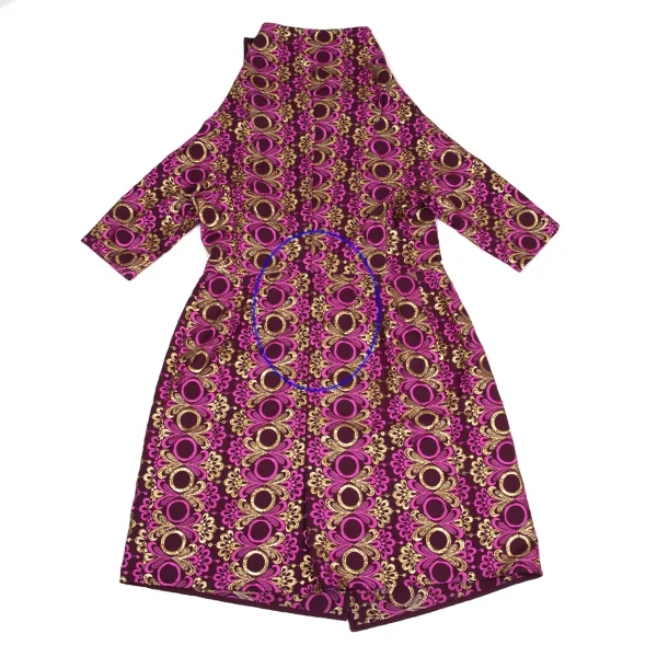 COMME des GARCONS Embroidery Lace Drape Buttonless 3/4 Sleeve Coat K-171532_010