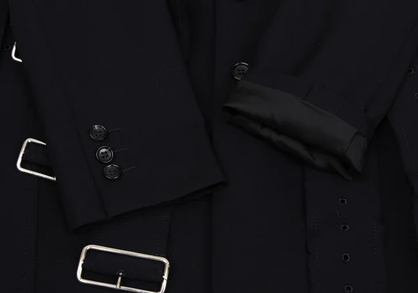 COMME des GARCONS Bonding Wool Belt Design Coat K-171534_009