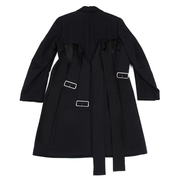 COMME des GARCONS Bonding Wool Belt Design Coat K-171534_014
