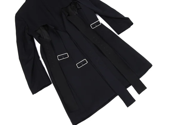 COMME des GARCONS Bonding Wool Belt Design Coat K-171534_015