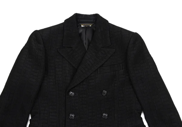 COMME des GARCONS Hem Frill Tape Embellished Jacquard Double Jacket K-171535_003