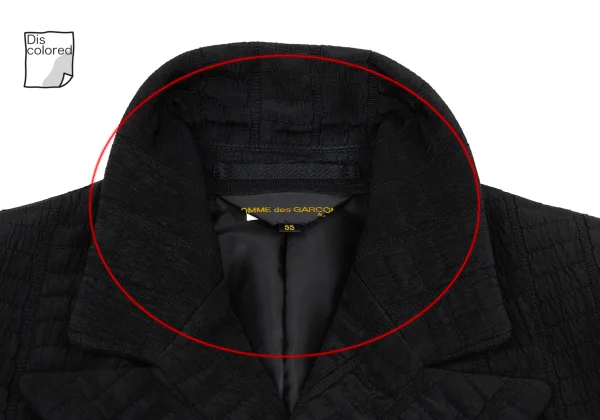 COMME des GARCONS Hem Frill Tape Embellished Jacquard Double Jacket K-171535_005