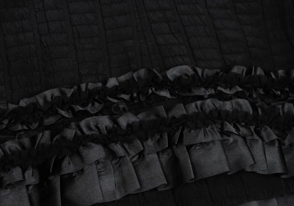 COMME des GARCONS Hem Frill Tape Embellished Jacquard Double Jacket K-171535_018