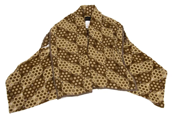 COMME des GARCONS Floral Embroidery Lace Wrap Design Sleeveless Knit Jacket K-171538_002