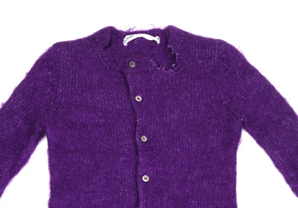 COMME des GARCONS Dyed Mohair Blend Crushed Neck Design Cardigan K-171543_003