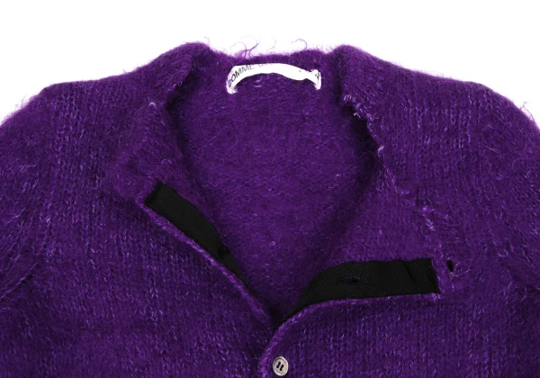 COMME des GARCONS Dyed Mohair Blend Crushed Neck Design Cardigan K-171543_005