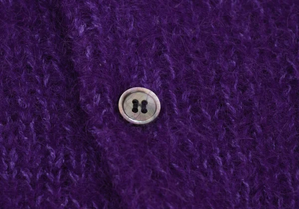COMME des GARCONS Dyed Mohair Blend Crushed Neck Design Cardigan K-171543_006