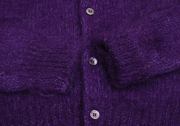 COMME des GARCONS Dyed Mohair Blend Crushed Neck Design Cardigan K-171543_008
