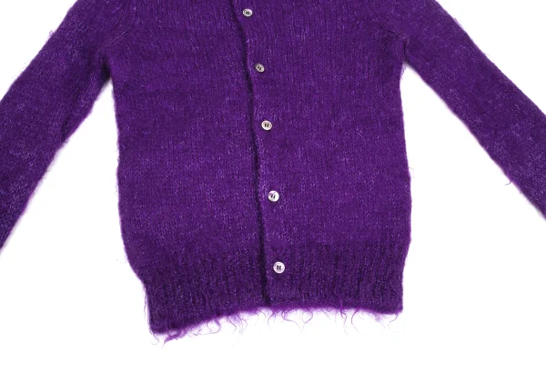 COMME des GARCONS Dyed Mohair Blend Crushed Neck Design Cardigan K-171543_009