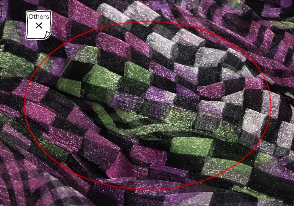 COMME des GARCONS Geometric Pattern Gather Switching Sleeveless Blouse K-171545_011