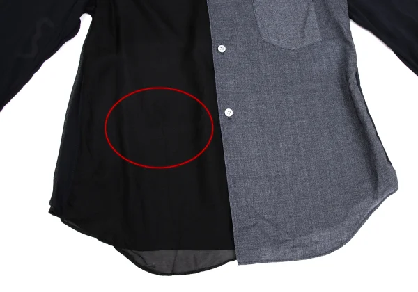 COMME des GARCONS Dyed Panel Switching Blouse K-171548_012