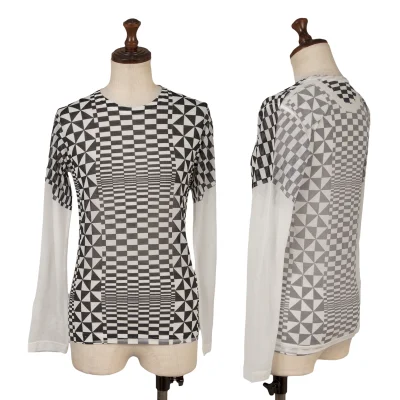 COMME des GARCONS Checker Print Sheer T Shirt