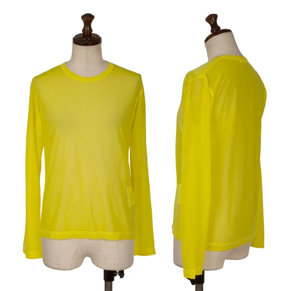 COMME des GARCONS Dyed Sheer Top Yellow XS-S K-171551_001