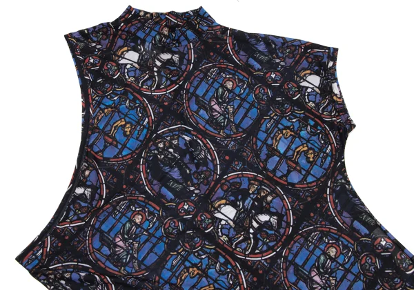 COMME des GARCONS Stained Glass Print Asymmetrical Sleeveless Top K-171552_003