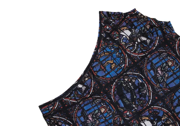 COMME des GARCONS Stained Glass Print Asymmetrical Sleeveless Top K-171552_006