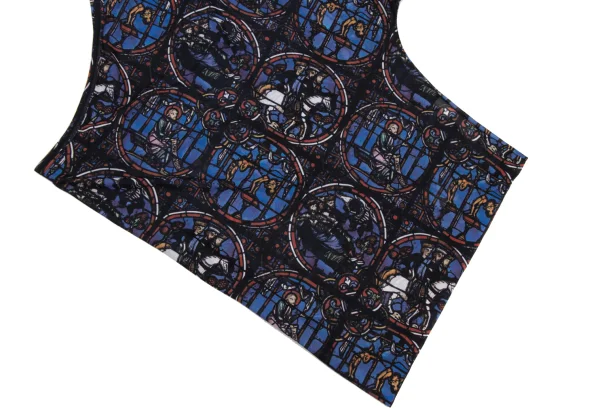 COMME des GARCONS Stained Glass Print Asymmetrical Sleeveless Top K-171552_007