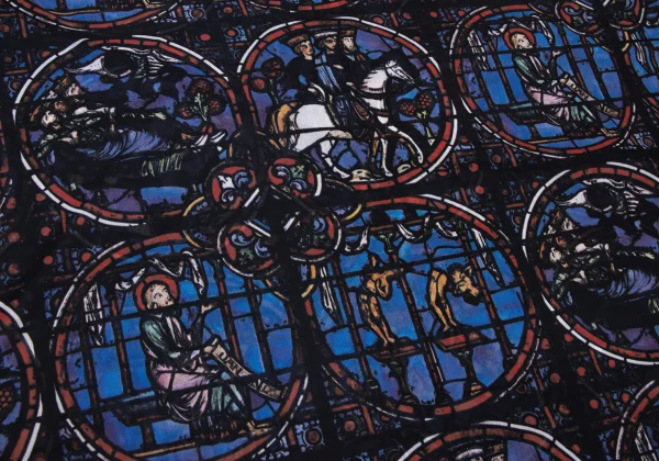 COMME des GARCONS Stained Glass Print Asymmetrical Sleeveless Top K-171552_011