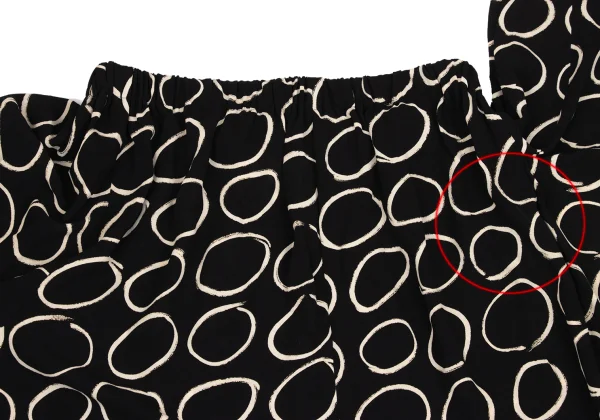 COMME des GARCONS Drawing Circle Print Suspender Skirt K-171557_005