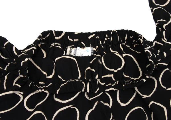 COMME des GARCONS Drawing Circle Print Suspender Skirt K-171557_007