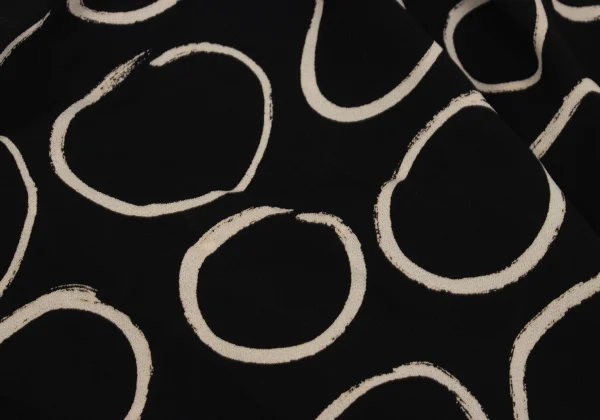 COMME des GARCONS Drawing Circle Print Suspender Skirt K-171557_011