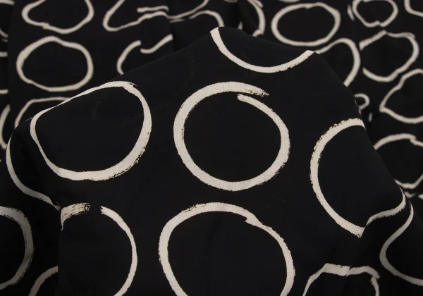 COMME des GARCONS Drawing Circle Print Suspender Skirt K-171557_012