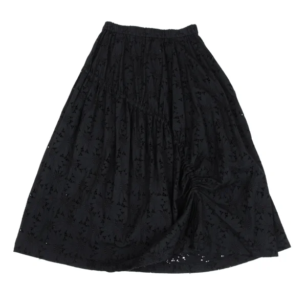 COMME des GARCONS Floral Embroidery Lace String Gather Skirt K-171558_002