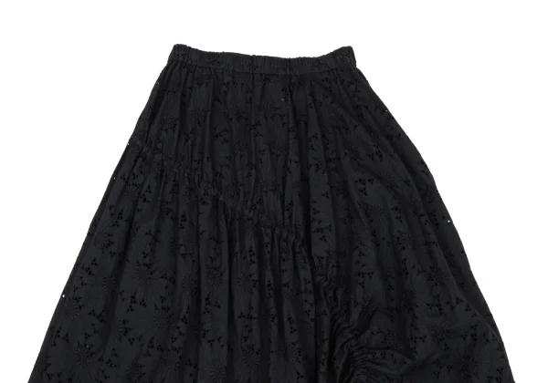 COMME des GARCONS Floral Embroidery Lace String Gather Skirt K-171558_003