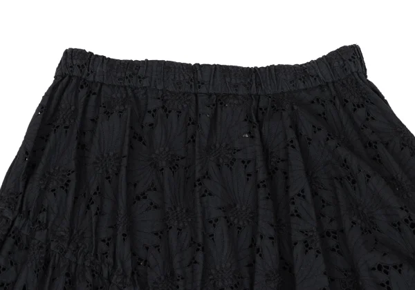 COMME des GARCONS Floral Embroidery Lace String Gather Skirt K-171558_004