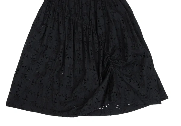 COMME des GARCONS Floral Embroidery Lace String Gather Skirt K-171558_006