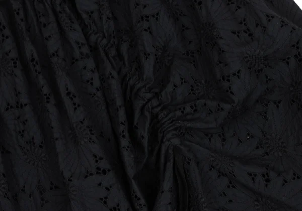 COMME des GARCONS Floral Embroidery Lace String Gather Skirt K-171558_008