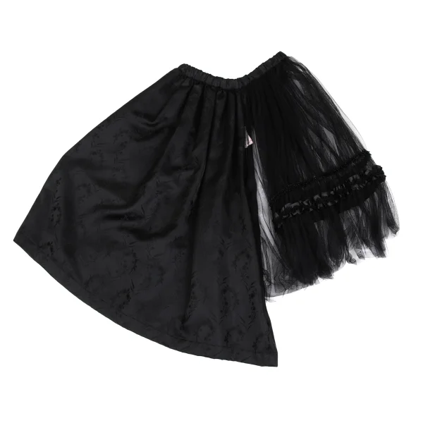 COMME des GARCONS Botanical Jacquard Half Mesh Switching Pants Skirt K-171560_002