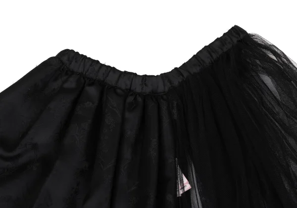 COMME des GARCONS Botanical Jacquard Half Mesh Switching Pants Skirt K-171560_004
