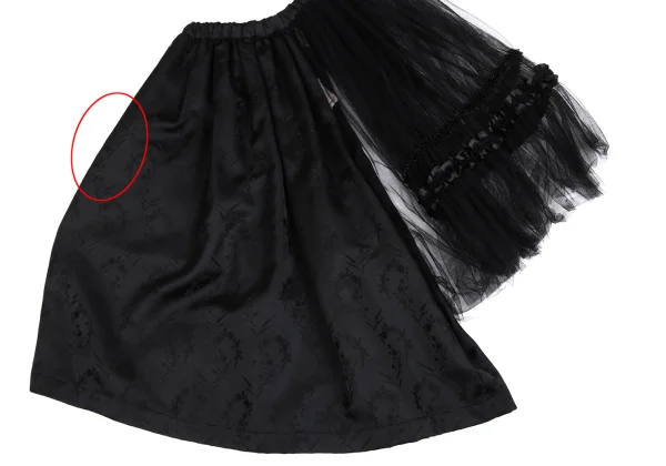 COMME des GARCONS Botanical Jacquard Half Mesh Switching Pants Skirt K-171560_006