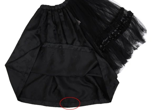 COMME des GARCONS Botanical Jacquard Half Mesh Switching Pants Skirt K-171560_010