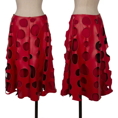 COMME des GARCONS Punching Synthetic Leather Skirt