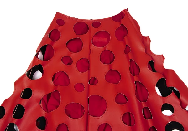 COMME des GARCONS Punching Synthetic Leather Skirt K-171561_003