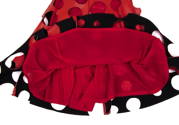 COMME des GARCONS Punching Synthetic Leather Skirt K-171561_008