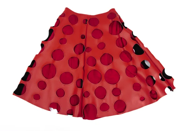 COMME des GARCONS Punching Synthetic Leather Skirt K-171561_009