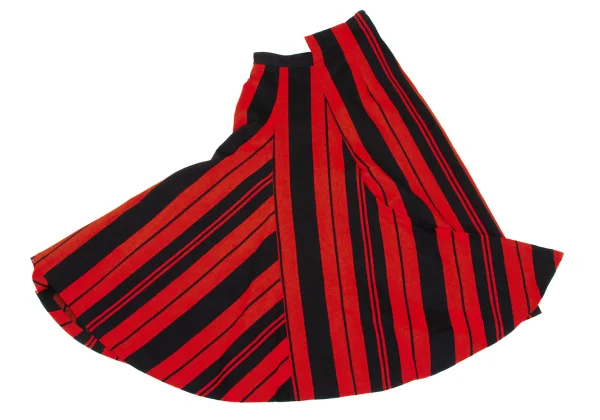 COMME des GARCONS Bold Striped Side Drape Switching Skirt K-171562_002