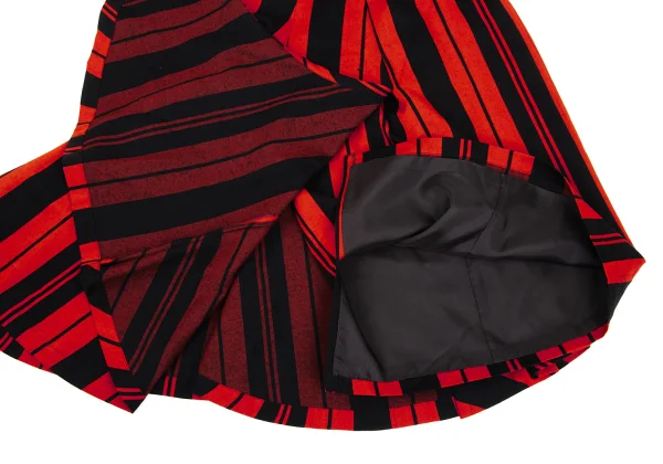 COMME des GARCONS Bold Striped Side Drape Switching Skirt K-171562_008