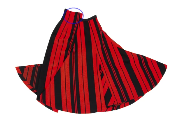 COMME des GARCONS Bold Striped Side Drape Switching Skirt K-171562_009