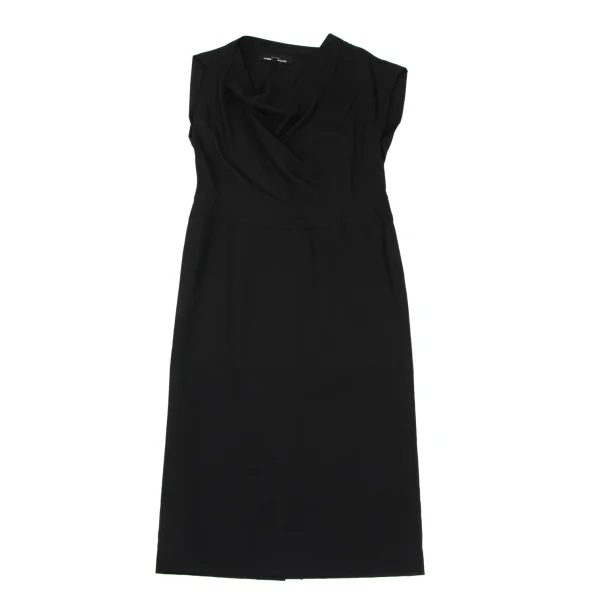 tricot COMME des GARCONS Wool Drape Neck Sleeveless Dress K-171569_002