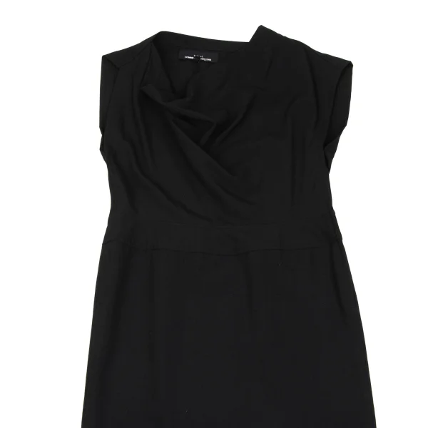 tricot COMME des GARCONS Wool Drape Neck Sleeveless Dress K-171569_003