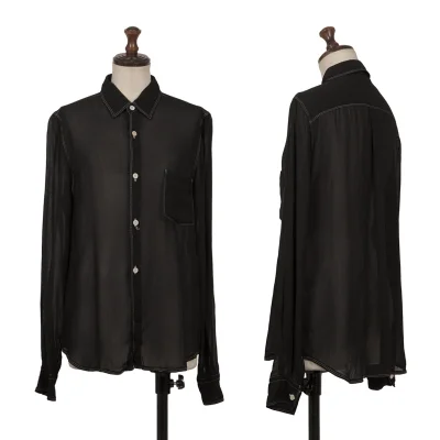 robe de chambre COMME des GARCONS Dyed White Stitch Sheer Blouse