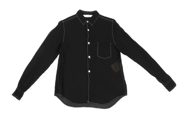 robe de chambre COMME des GARCONS Dyed White Stitch Sheer Blouse K-171570_002
